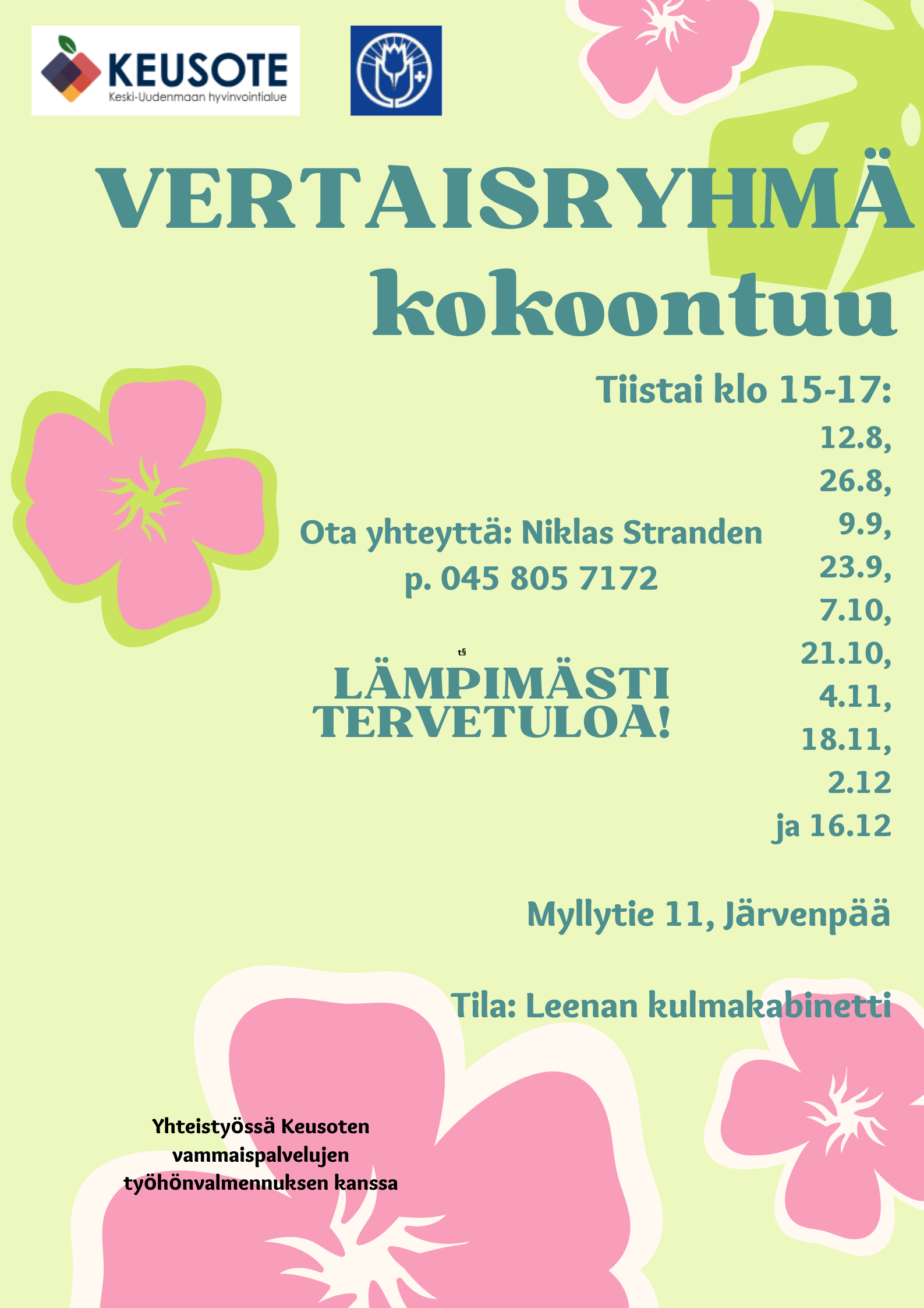 Vertaiskahvilan syksy 2025