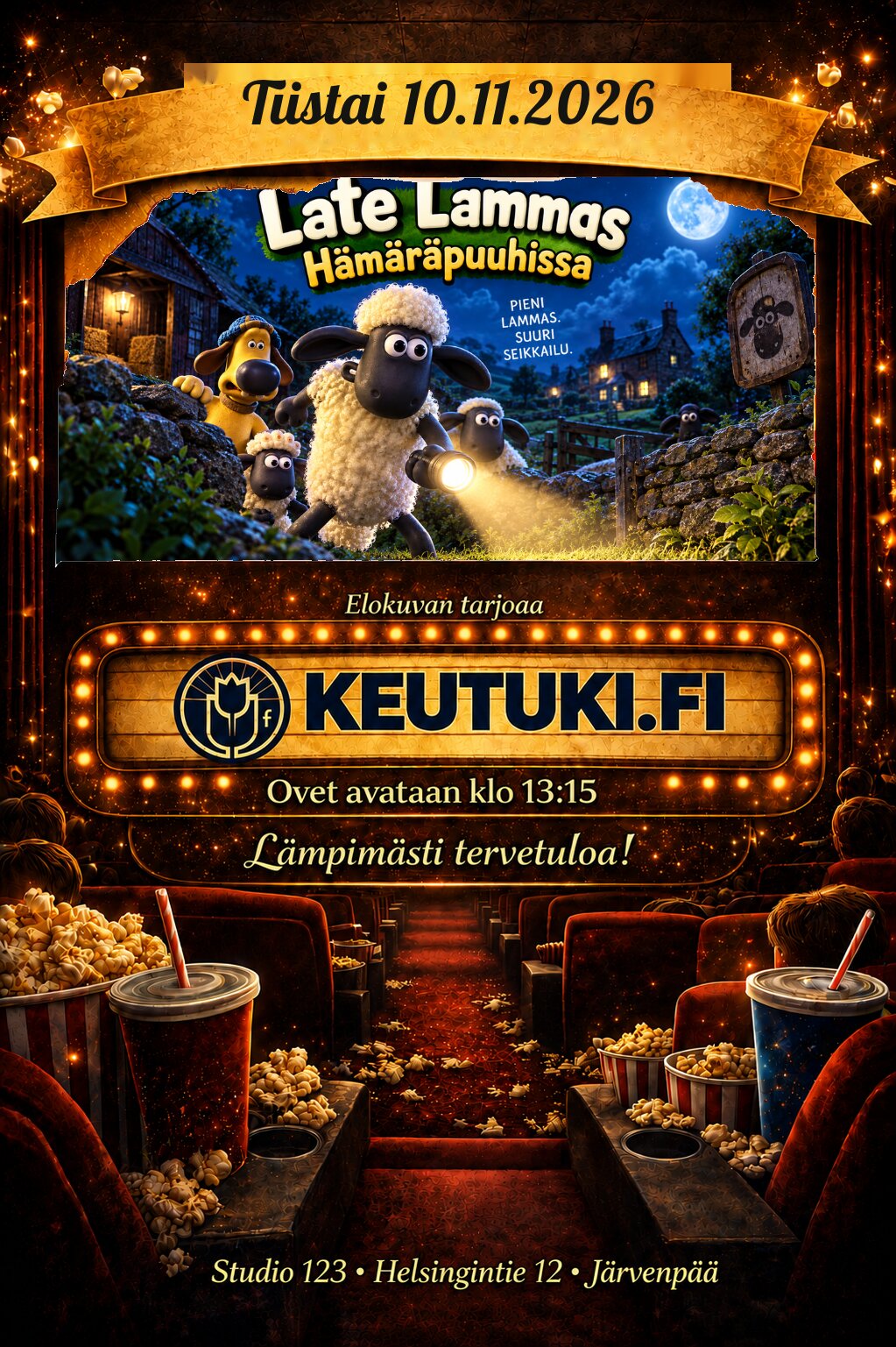 Late lammas hämäräpuuhissa 10.11 2026