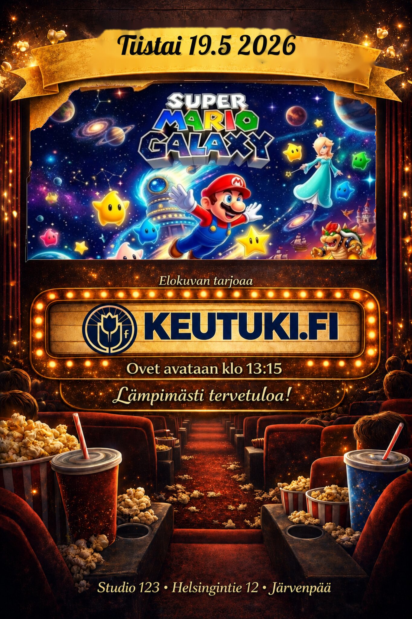 Supermario Galaxy Elokuva näytös 18.5 2026